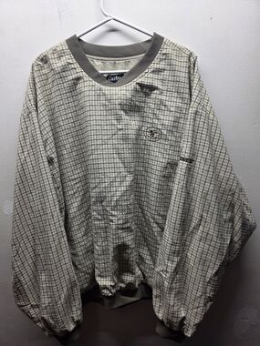 Carlyle Plaid Oversized Crewneck Wind Sweatshirt - Olive Trim